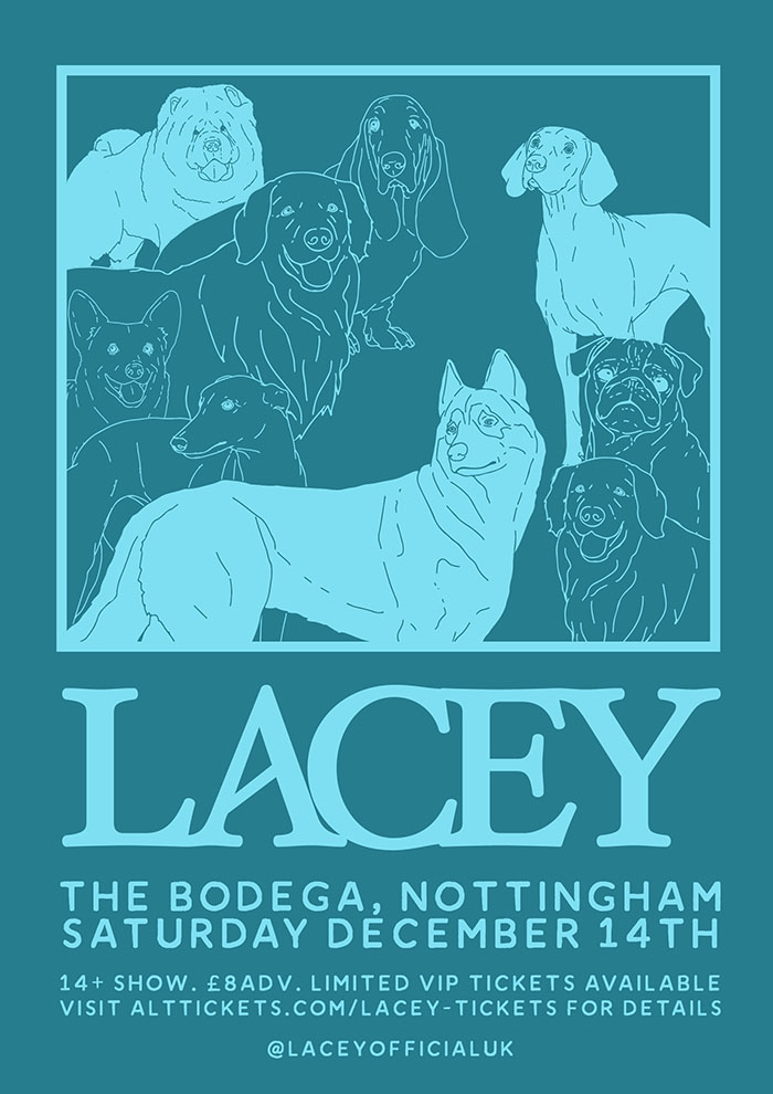 LACEY gig poster Bodega Nottingham 2019